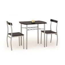 Комплект столовой мебели Halmar LANCE стол + 2 стула (венге)