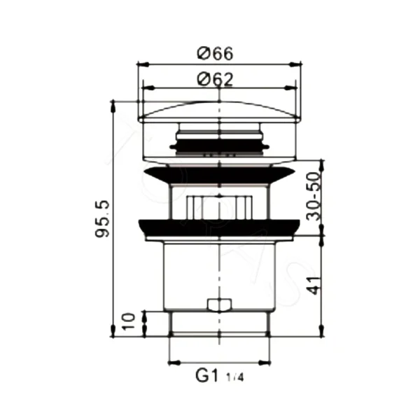 Донный клапан автомат Rose RS01Q