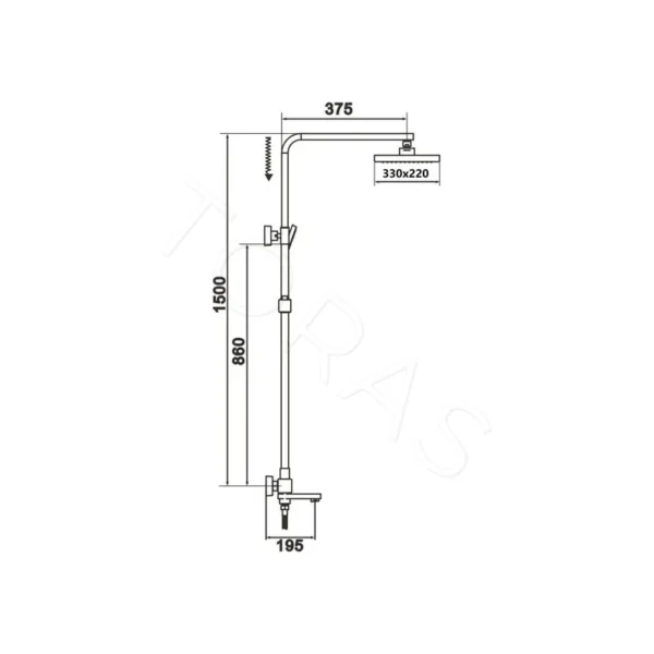 Душевая система  Rose R1056T