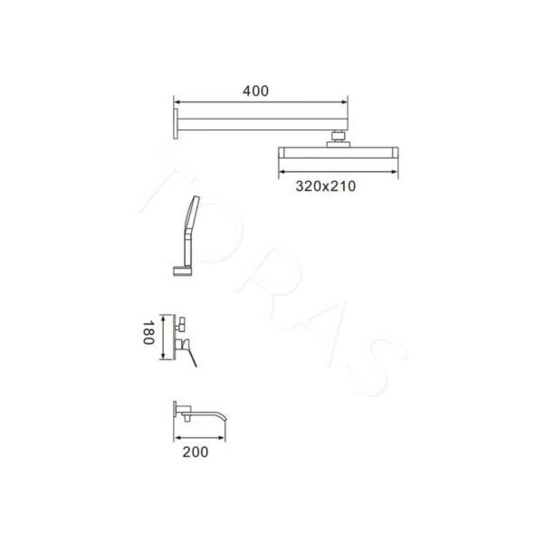 Душевая система  Shevanik S4035T