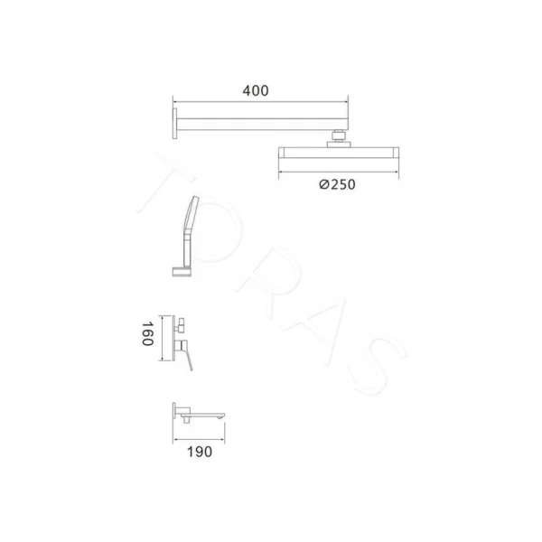 Душевая система  Shevanik S4335C