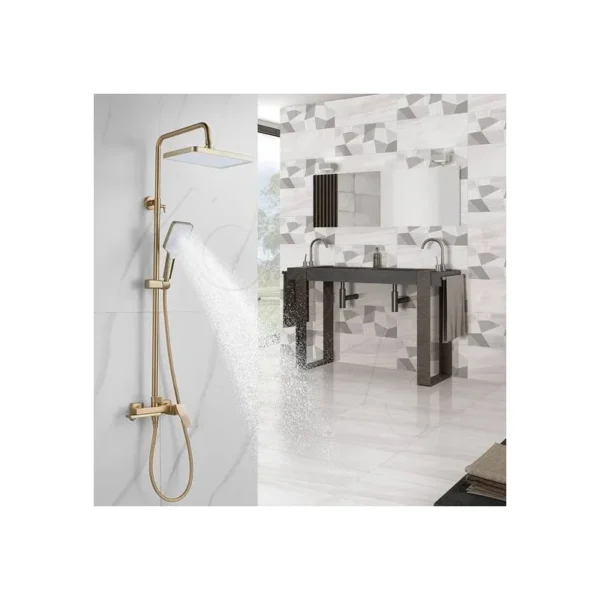 Душевая система  Shevanik S4436G (золотой сатин)