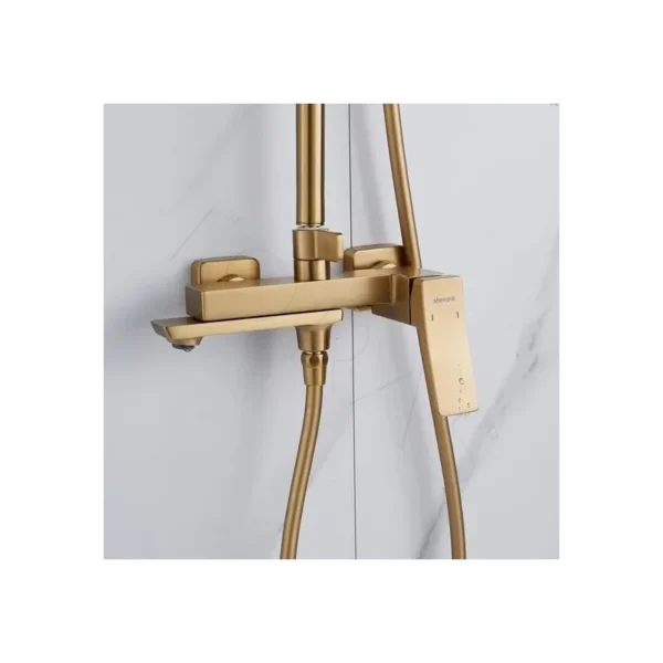 Душевая система  Shevanik S4436G (золотой сатин)