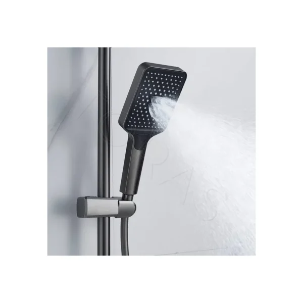Душевая система  Shevanik S4436T (оружейная сталь)