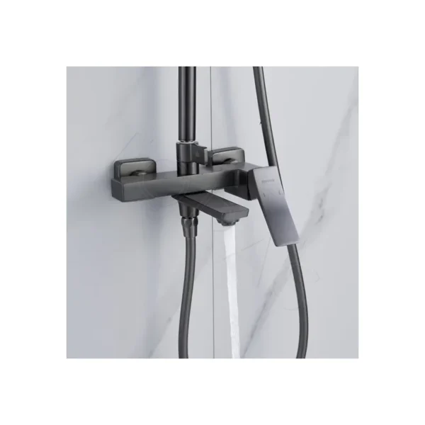 Душевая система  Shevanik S4436T (оружейная сталь)