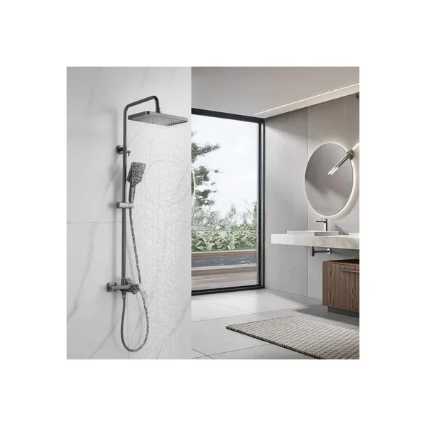 Душевая система  Shevanik S4436T (оружейная сталь)