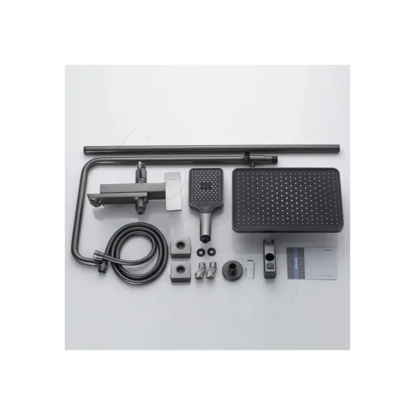 Душевая система  Shevanik S4436T (оружейная сталь)