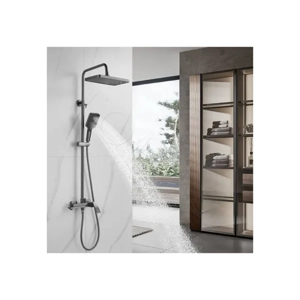 Душевая система  Shevanik S4436T (оружейная сталь)