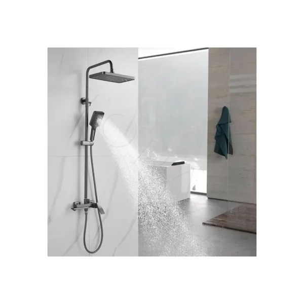 Душевая система  Shevanik S4436T (оружейная сталь)