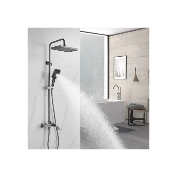Душевая система  Shevanik S4436T (оружейная сталь)
