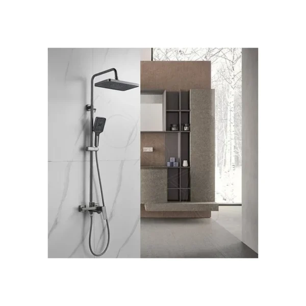 Душевая система  Shevanik S4436T (оружейная сталь)