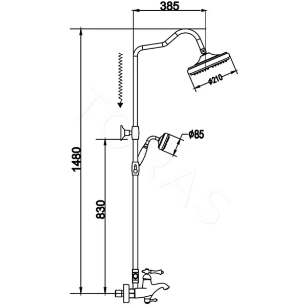 Душевая стойка Rose R0136