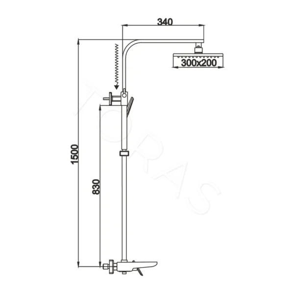 Душевая стойка Rose R1636F