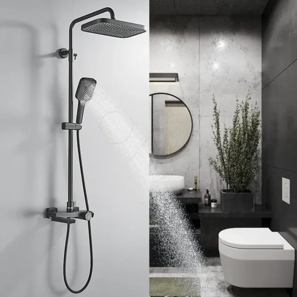 Душевая стойка с термостатом Rose R1896H