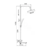 Душевая стойка с термостатом Rose R3996F