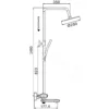 Душевая стойка с термостатом Rose R3996H