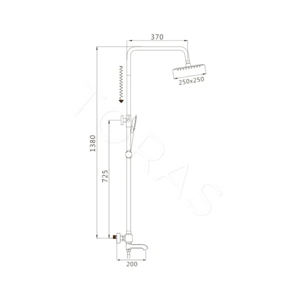 Душевая стойка с термостатом Shevanik S3096C