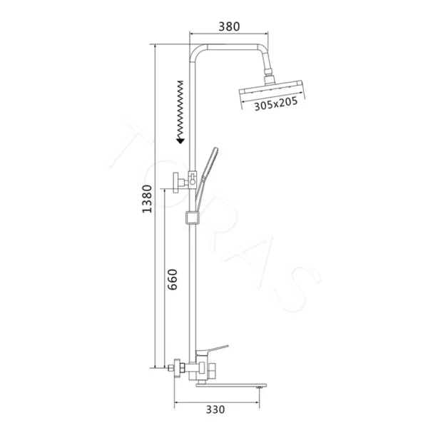 Душевая стойка со смесителем Shevanik S6136C