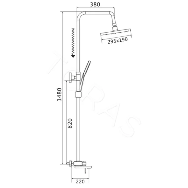 Душевая стойка со смесителем Shevanik S8236