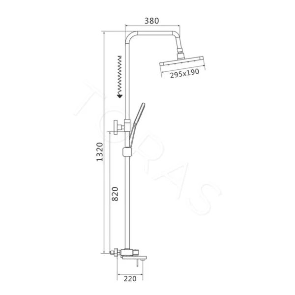 Душевая стойка со смесителем Shevanik S8236T