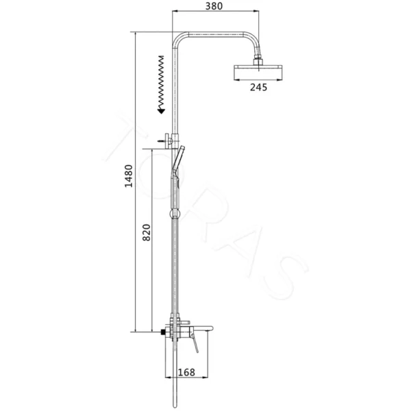 Душевая стойка со смесителем Shevanik S8336