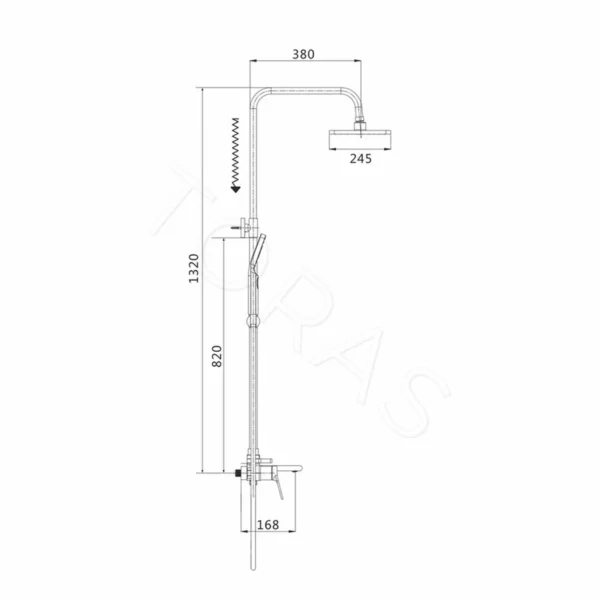 Душевая стойка со смесителем Shevanik S8336T