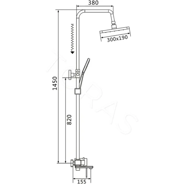 Душевая стойка со смесителем Shevanik S8536T