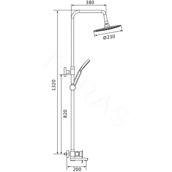 Душевая стойка со смесителем Shevanik S8736H