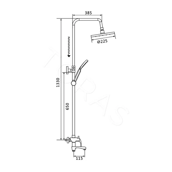 Душевая стойка со смесителем Shevanik S9436