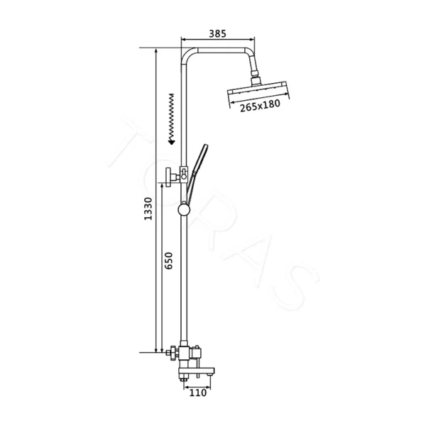 Душевая стойка со смесителем Shevanik S9536