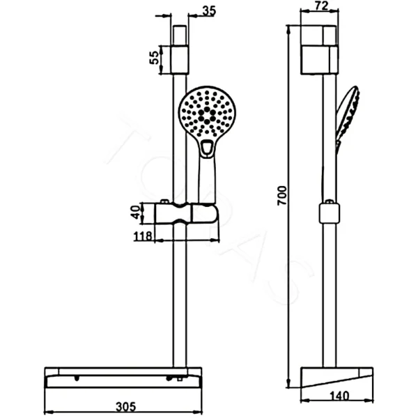 Душевой гарнитур Rose R109