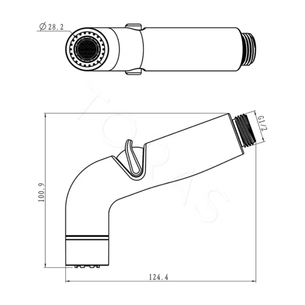 Гигиеническая лейка Rose RH82H