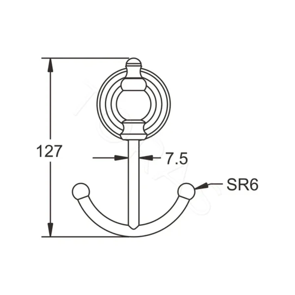Крючок двойной Rose RG1121Q