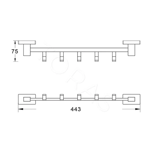 Планка с крючками Shevanik SG5651H