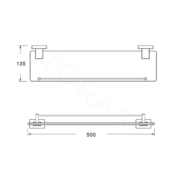 Полка стеклянная Shevanik SG5619C