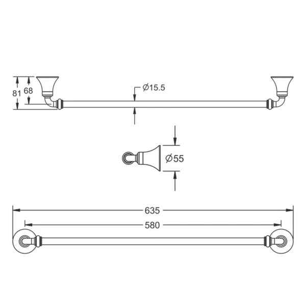 Полотенцедержатель Rose RG1217