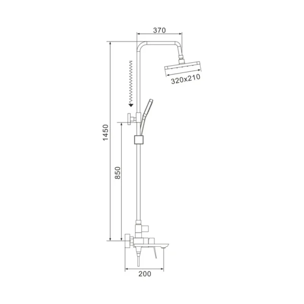 Душевая система  Shevanik S4436