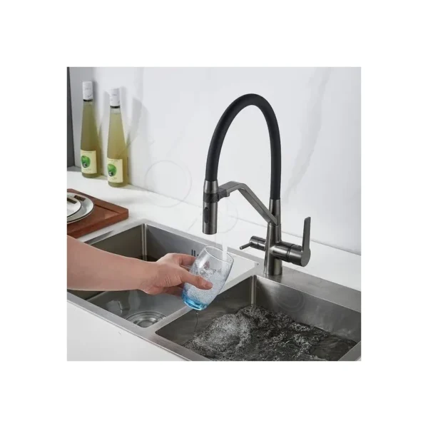 Смеситель для кухни с гибким изливом Shevanik S278T