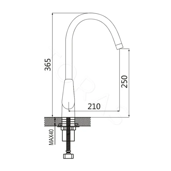 Смеситель для кухни Shevanik S5053T