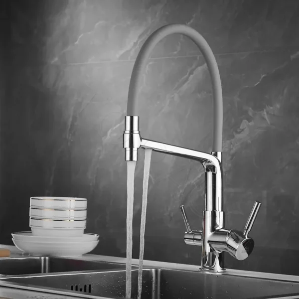 Смеситель для кухни с гибким изливом Rose R658