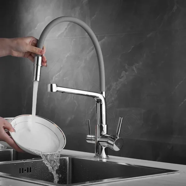 Смеситель для кухни с гибким изливом Rose R658