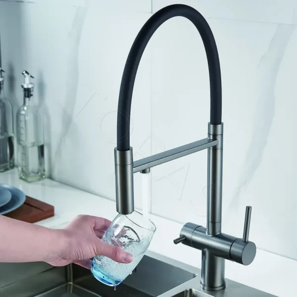 Смеситель для кухни с гибким изливом Shevanik S178T