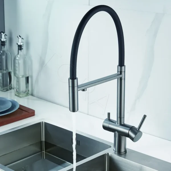 Смеситель для кухни с гибким изливом Shevanik S178T