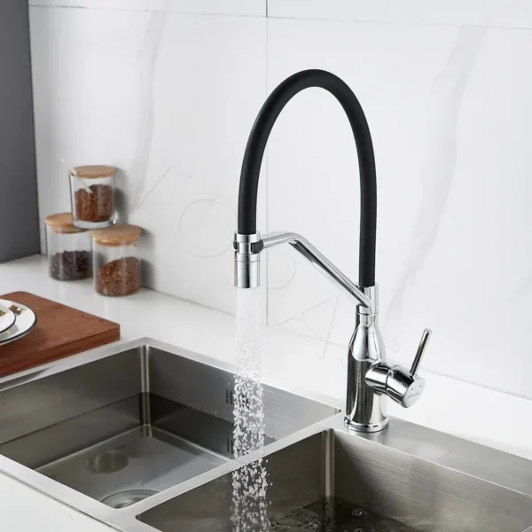 Смеситель для кухни с гибким изливом Shevanik S343-3