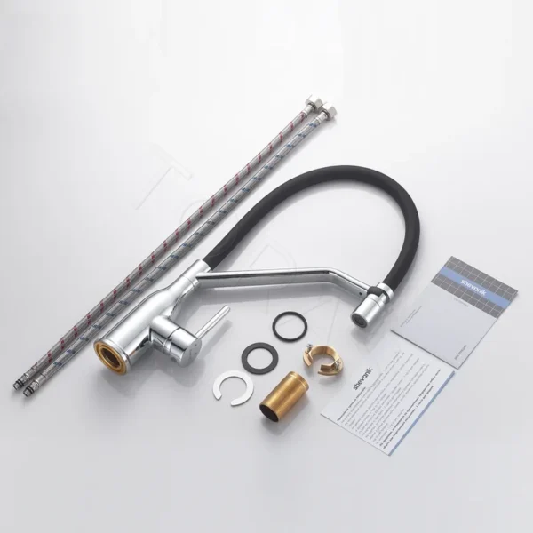 Смеситель для кухни с гибким изливом Shevanik S343-3