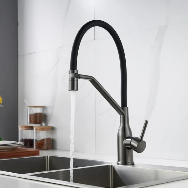 Смеситель для кухни с гибким изливом Shevanik S343T-3