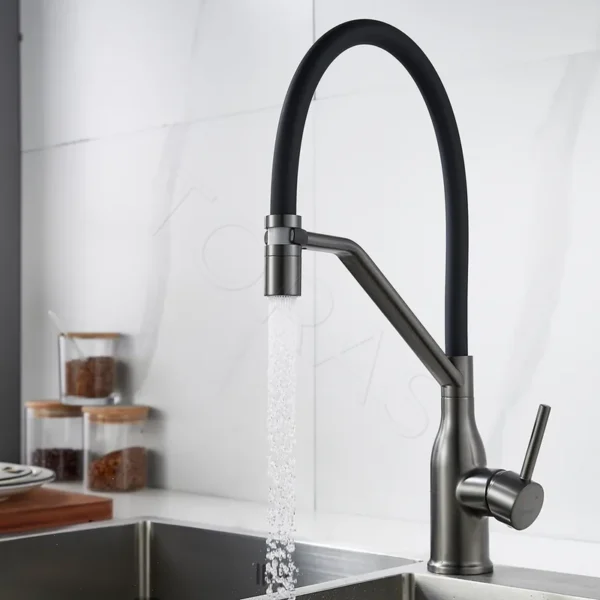 Смеситель для кухни с гибким изливом Shevanik S343T-3