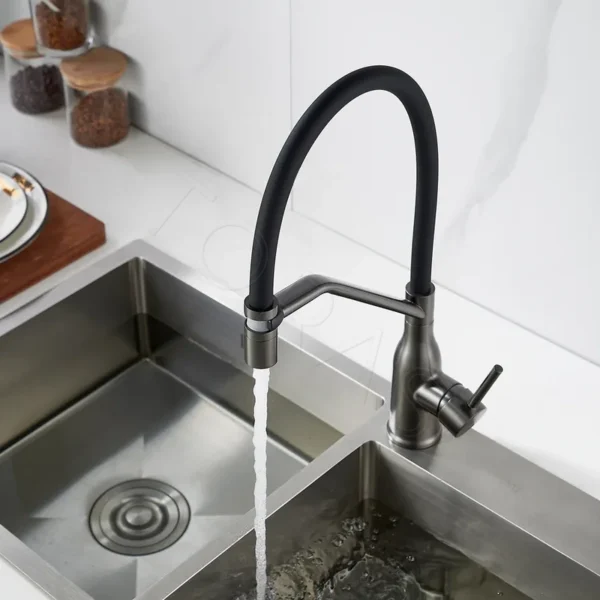 Смеситель для кухни с гибким изливом Shevanik S343T-3