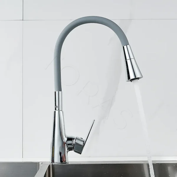 Смеситель для кухни с гибким изливом Shevanik S543-9