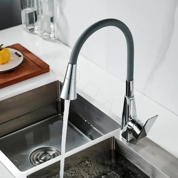 Смеситель для кухни с гибким изливом Shevanik S543-9